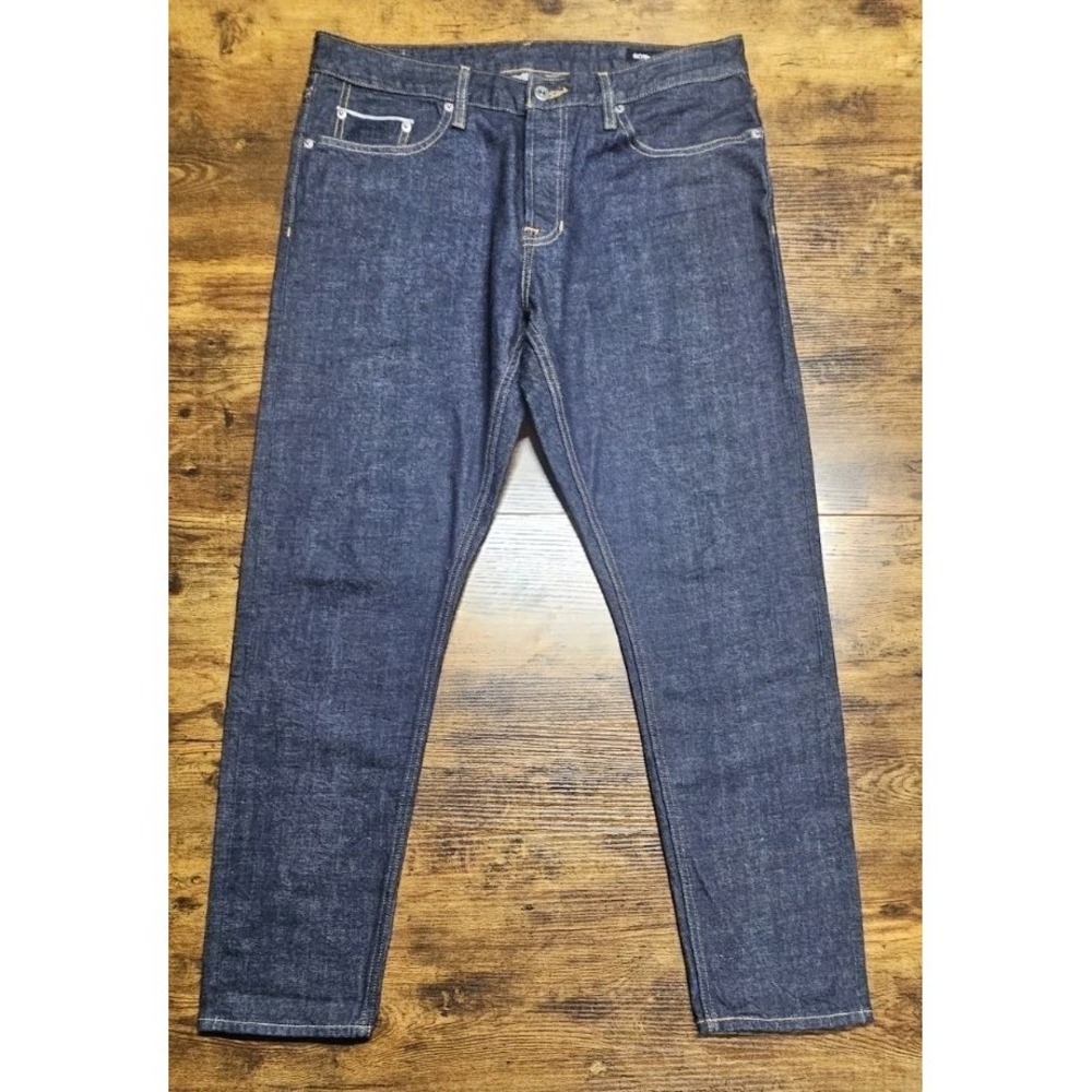 Bonobos Selvedge Jeans Mens 36x30 Raw Denim Dark Wash Slim Fit